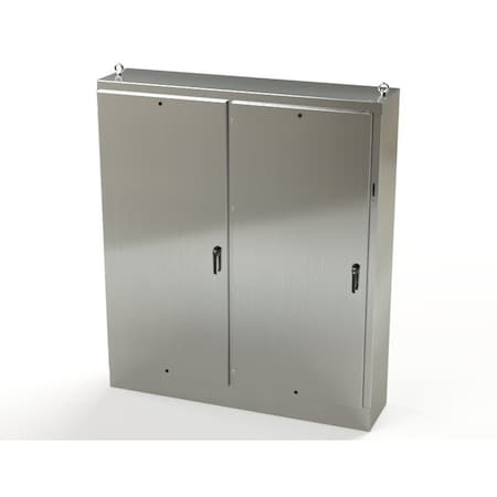 Saginaw Control & Engineering 3 Point Latch with Coinproof/Padlock Handle Electrical Enclosures, 90 in H, 18 in D, 77-3/4 in W SCE-90XM7818SS